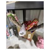 Box of assorted gift wrap