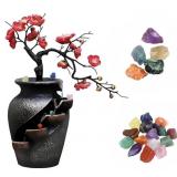 10 Pc Crystal and Indoor Waterfall Fountain Pot, R
