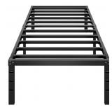 Metal Frame Platform Bed, Black, 14x37.6x74.6' -