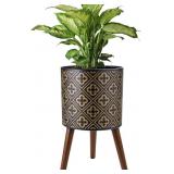 12' Plant Stand Planter- Drainage, Tri Leg Stand,