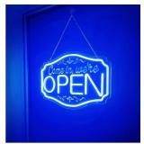 LED Neon 'Come In We're Open' Sign, 16' Electri