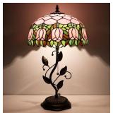 Tiffany Style Lamp- Pink Tulip Style, Stained