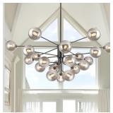 52.76' Black Modern Room Chandelier for High Ceil