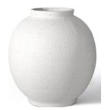 Large Matte White Ceramic Vase, Approx 11' x