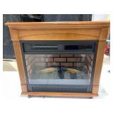 Electric Infrared Wooden Fireplace on Wheels - 27x