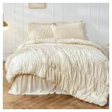 3 Pc. Comforter Set in Wheat, King 108x90', Two S