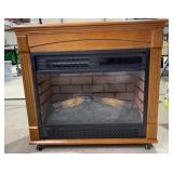 Electric Infrared Wooden Fireplace on Wheels - 27x