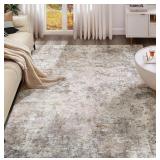 Approx 8x10' Area Rug, Washable, Abstract, Soft Th