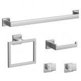 5 Pc. Brushed Nickel Bathroom Accessories Set, 23.