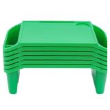 6 Pc. Green Plastic Lap Desk Tray for Kids, Side P