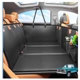 Backseat Extender for Dogs, Hard Bottom, PU Leathe