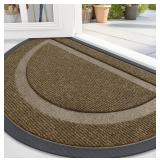 Half Circle Door Mat, Brown, All Season/Weather, N