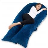 Meiz Pregnancy Pillow, 65' Body Pillow, Velvet Bl