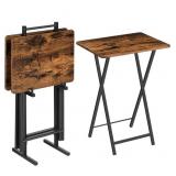 2 Pack Folding TV Tray Table, Approx 14.2'Dx18.9'