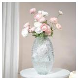 Transparent Flower Vase- Glass, Curved Modern Desi