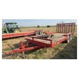 Bumper pull 16' 2 axle trailer w/drop down gate