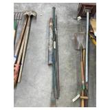 Iron Bar, Yard Stakes & post driver As IS