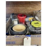 Assorted Screws, Nails, Pet Feeders, Level