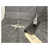 Hood Ornament w/ metal airplane