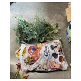 Pile of Faux Flowers & Greenery