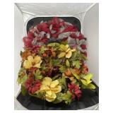 Holiday Wreath & faux flowers