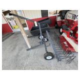 Pull behind yard rake