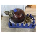 Hanging Lamp & Plastic Pop Crate