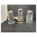 3 pcs. 3 glass beer steins