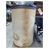 Cardboard Barrel w/Christmas Ornaments