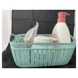 Ladies Toiletries in plastic tote