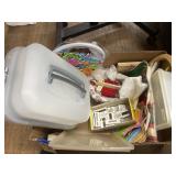 Plastic Cake Carrier, Stamps, & Paper Tableware