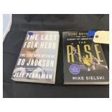 2 paperback books Basketball & Football