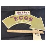 Wooden Fresh Eggs Wall Hanging