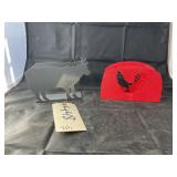 2 pc. Metal napkin holder