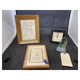 4 pc. Home dï¿½cor & Timex Clock