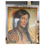 Native American Wall Clock by P Bobbii