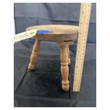 3 legged wooden foot stool - AS IS