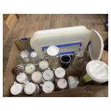 Ceramic cups, pitchers, & cake carrier