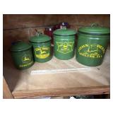 4 pc. John Deere Metal Canister Set