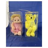 2 pcs. Ty Beanie Babies in plastic display cases