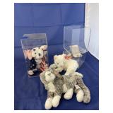 2 pcs. Ty Beanie Babies in plastic display cases