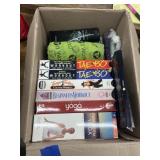 Box of Assorted Workout VHS Tapes