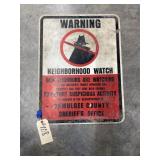 Metal Single Sided Warning Sign 18"x24"