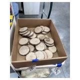 Box of several wood ornaments