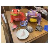 Frog Piggy Banks & Turtle Trinkets