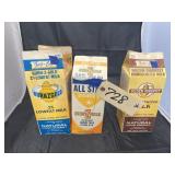 3 pcs. Cardboard milk cartons half gallon