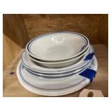 Stack of Assorted Dinnerware Plates & Bowls
