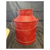 Galvanized Milk Bucket Dï¿½cor