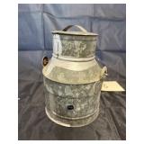 Galvanized Milk Bucket Dï¿½cor