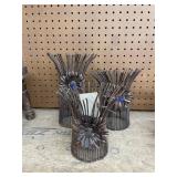 3 pcs. Twisted Wire Home Dï¿½cor